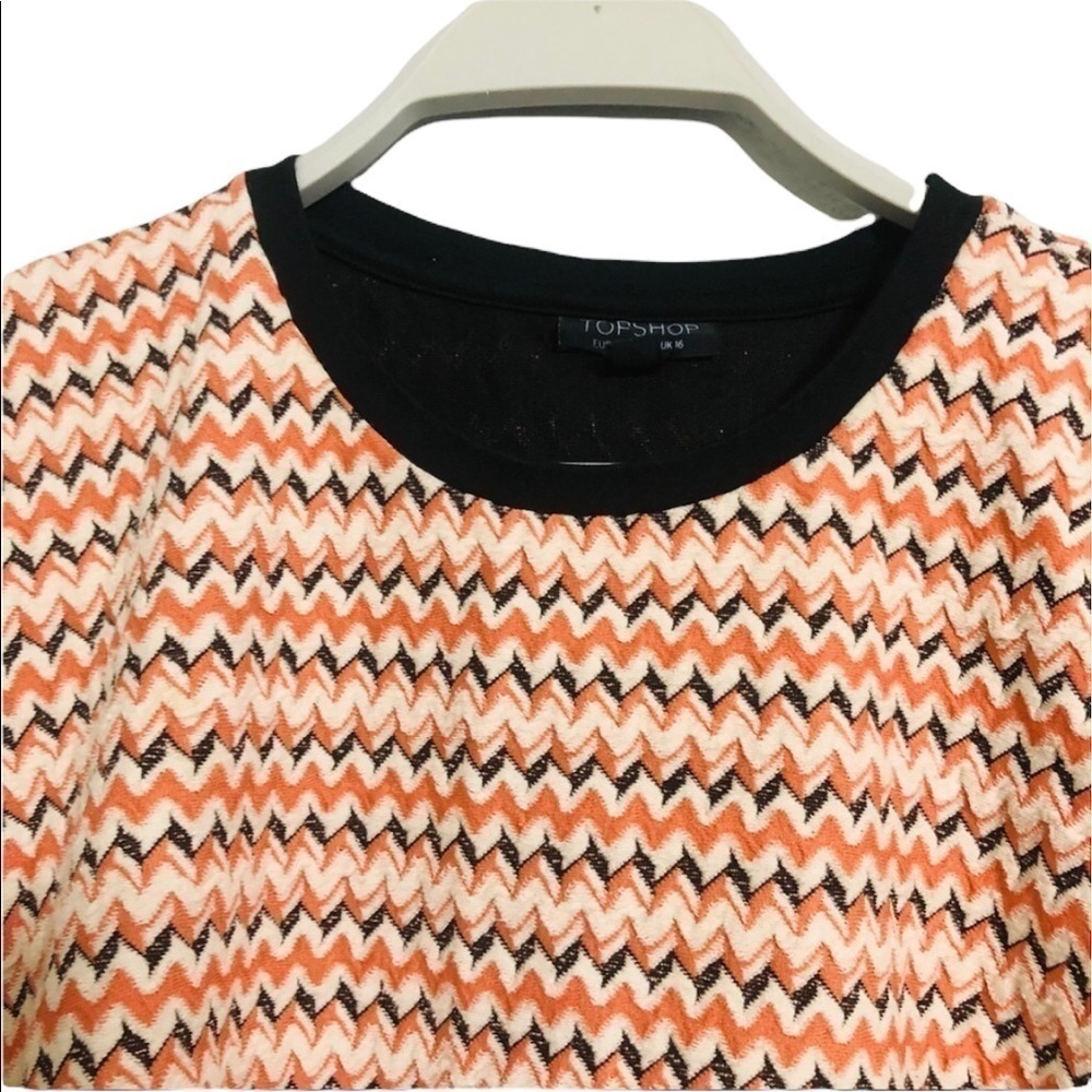 TopShop striped chevron woven dress retro vintage - Picture 4 of 8